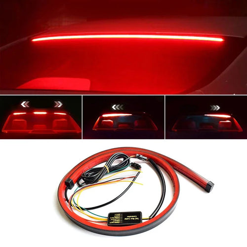 100cm Car Rear Third Brake Light LED Strip Multi-mode Warning Lights LED Decorative Lights Turn Signal Flexible Stop Lamp Bar | 0