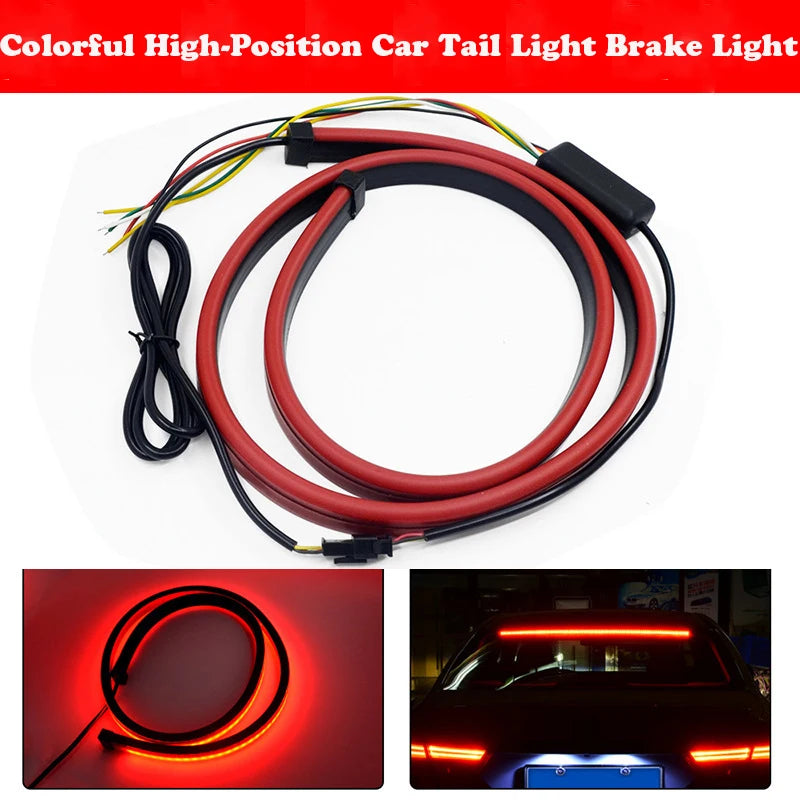 100cm Car Rear Third Brake Light LED Strip Multi-mode Warning Lights LED Decorative Lights Turn Signal Flexible Stop Lamp Bar | 3
